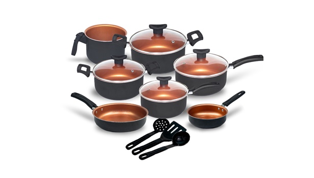 Conjunto Panelas Antiaderente 10 Peças Teflon Várias Cores